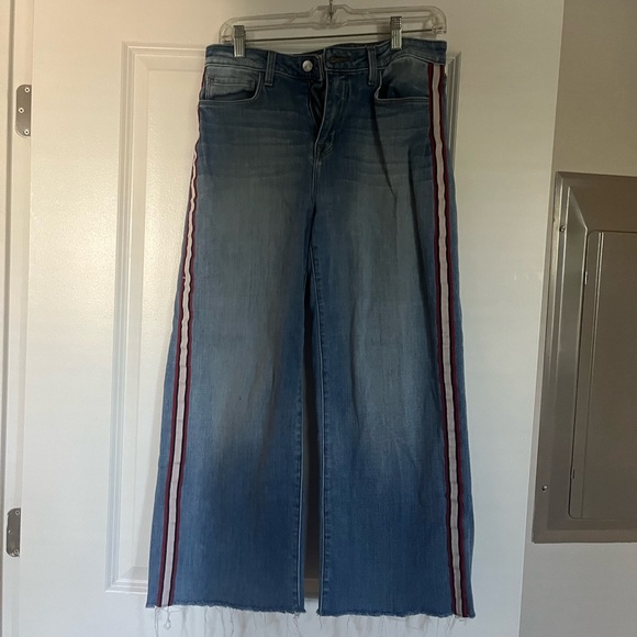 L'AGENCE Danica Side Stripe Crop Wide Leg Jeans - Picture 6 of 6